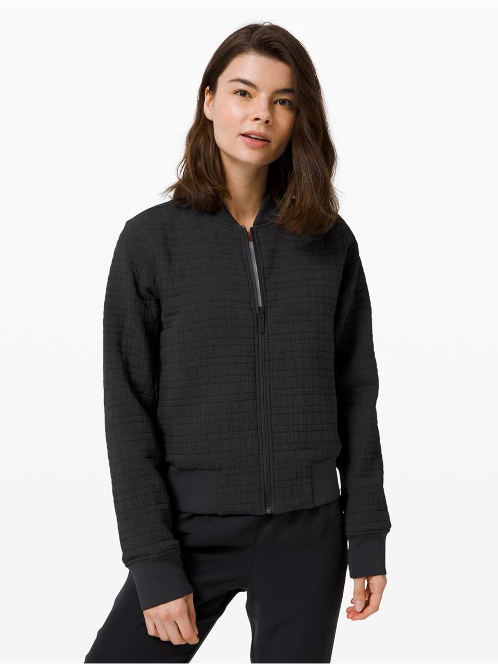 Lululemon Serene Travels Bomber in Black Size 12